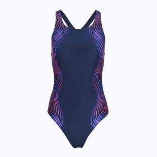 Ladies' one-piece swimsuit Speedo Print Medalist peacoat