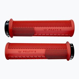 Peaty's Monarch Knurl Thick red handlebar grips
