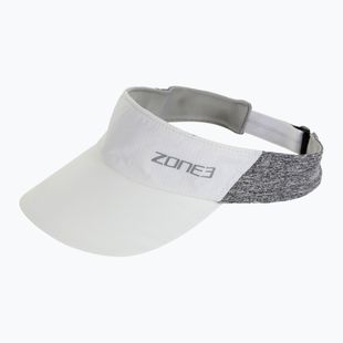 Running visor ZONE3 Lightweight Race Visor white/charcoal marl/relective silver