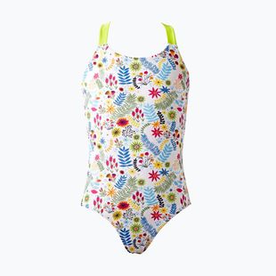 Children's one-piece swimsuit Splash About Jungle Paradise lime