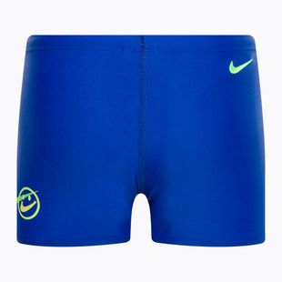 Nike Multi Logo Square Leg children's swim boxers blue NESSD042-494