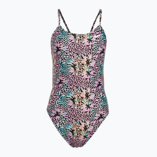 Women's one-piece swimsuit Nike Hydrastrong Multi Print pink bloom