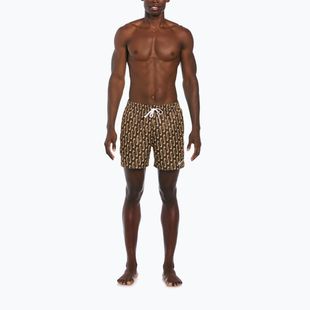 Men's Nike Swoosh Link 5" Volley swim shorts cacao wow