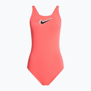 Women's one-piece swimsuit Nike Hydrastrong 3D Swoosh Fastback hot punch