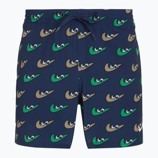 Men's Nike Multi Print 5" Volley swim shorts midnight navy