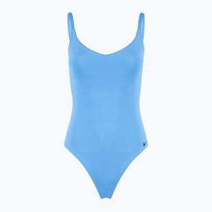 Women's one-piece swimsuit Nike Essential V-Neck university blue