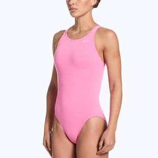 Ladies' one-piece swimsuit Nike Hydrastrong Solid pink glow