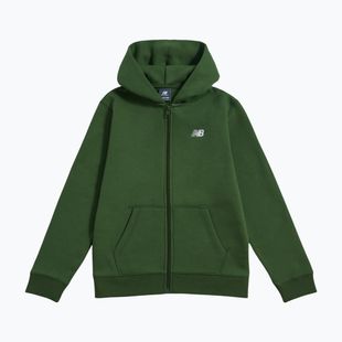 Children's sweatshirt New Balance Brush Back Small Logo Full Zip Hoodie dark alpine green