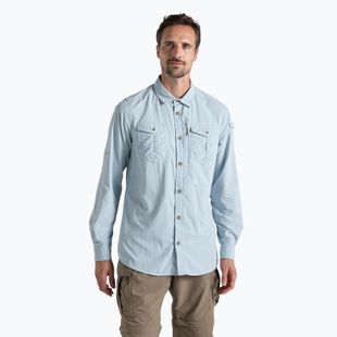 Men's Craghoppers NosiLife Adventure Long Sleeved Shirt III niagara blue