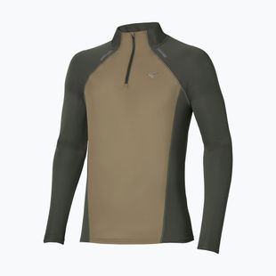 Men's running longsleeve Mizuno Active Dryaeroflow Hybrid Long Sleeve Top Forest Night