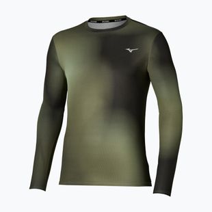 Men's running longsleeve Mizuno Core Graphic Long Sleeve Tee Forest Night