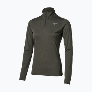 Women's running sweatshirt Mizuno Core Impulse Half Zip Long Sleeve Tee forest night