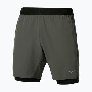 Men's running shorts Mizuno Core 7.5 Inches 2In1 forest night