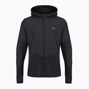 Men's running jacket Mizuno Active Warmalite Hybrid Full Zip Hooded Long Sleeve Top black
