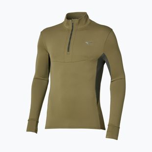 Men's running sweatshirt Mizuno Active Warmalite Half Zip Long Sleeve Top martini olive