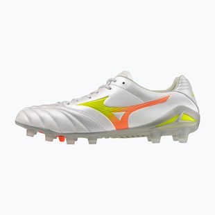 Football boots Mizuno Monarcida Neo III Elite FG white/evening primrose/lava orange