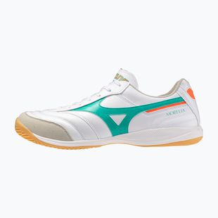 Football boots Mizuno Morelia Sala Elite IN white/arcadia/lava orange