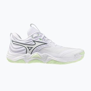 Women's volleyball shoes Mizuno Wave Momentum Elite white/balsam green/ambrosia