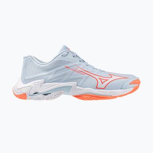 Women's volleyball shoes Mizuno Wave Lightning Elite blue finch/white/lava orange