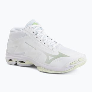 Women's volleyball shoes Mizuno Wave Lightning Pro Mid white/aqua gray/ambrosia