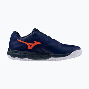 Men's tennis shoes Mizuno Wave Enforce Court 2 CC beacon blue/lava orange/white