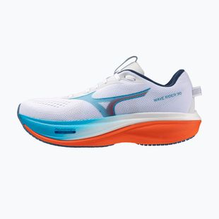 Men's running shoes Mizuno Wave Rider 30 white/blue jewel/orange