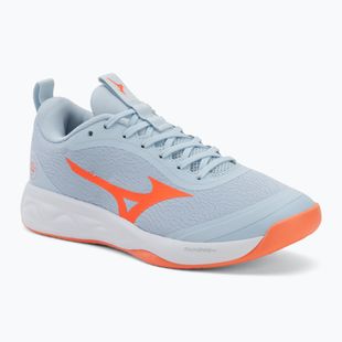 Women's volleyball shoes Mizuno Wave Luminous Pro blue finch/lava orange/flamingo coral