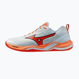 Handball shoes Mizuno Wave Stealth Elite white/lava orange