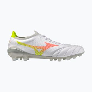 Football boots Mizuno Morelia Neo V β Pro AG white/lava orange/evening primrose