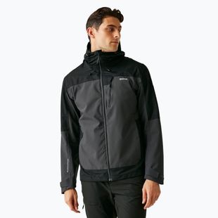 Men's REGATTA Highton Stretch IV ash/black rain jacket