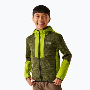 Children's fleece hoodie REGATTA Dissolver X nephrite green/grenoble green/black