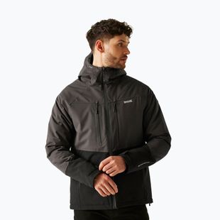 Men's rain jacket REGATTA Highton Stretch Padded ash/black