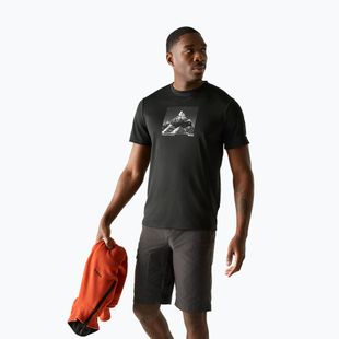 Men's trekking T-shirt REGATTA Fingal black