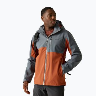 Men's waterproof jacket REGATTA Waterproof Shell Bosfield brick/dark storm