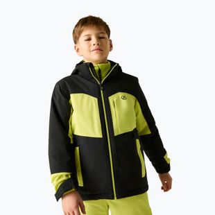 Children's ski jacket Dare2B Rip It Jacket black/wild lime