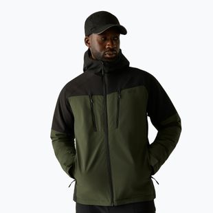Men's rain jacket REGATTA Highton Stretch Padded dark khaki/black