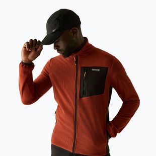 Men's fleece sweatshirt REGATTA Eadle burnt henna/black