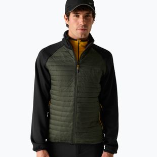 Men's hybrid jacket REGATTA Clumber Hybrid dark khaki/black/sunset