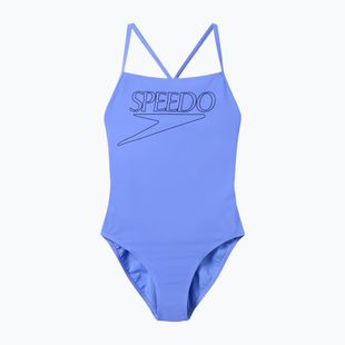 Women's one-piece swimming costume Speedo Endurance+ Logo Thin Strap moonlight lavender