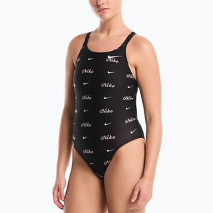 Ladies' one-piece swimsuit Nike Hydrastrong Multi Pr jet black