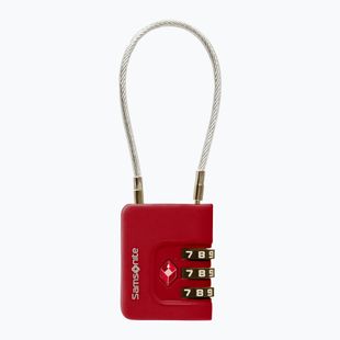 Padlock Samsonite Cablelock 3 Dial TSA red