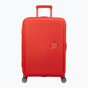 Cabin suitcase American Tourister Soundbox 67 81 l papaya pop