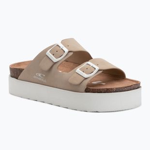 Women's O'Neill Sandy Platform Slider Low tan flip-flops