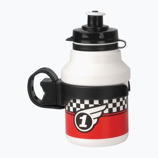 Polisport Race 350 ml Junior bicycle bottle + basket white/red