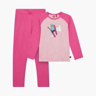 LEGO Lwagan 804 pink children's thermal underwear set