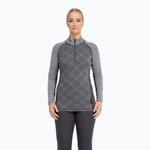 Women's thermal sweatshirt Dovre Wool Organic Half Zip grey