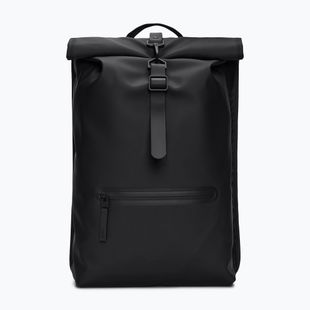 Urban backpack Rains Rucksack Rolltop 13 + 4 l black