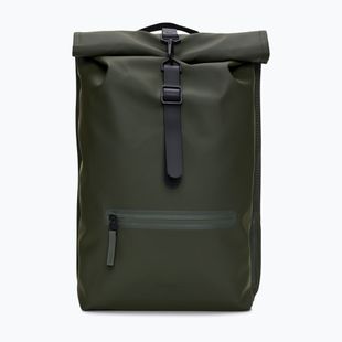 Urban backpack Rains Rucksack Rolltop 13 + 4 l green