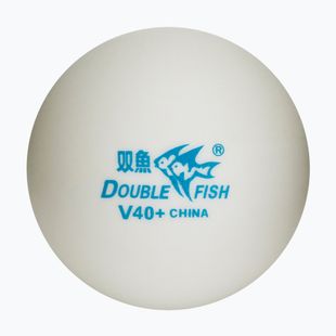 Double Fish table tennis balls 40+ stars 10 pcs white