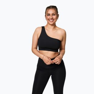 Training bra Girlfriend Collective Bianca One Shoulder black